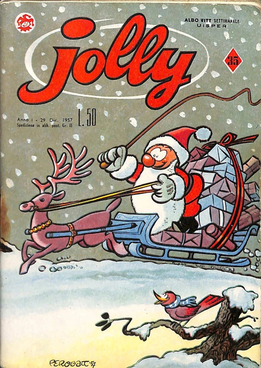 Perogatt (carlo Peroni) - Autore non specificato, Jolly (originale di copertina), tempera su cart...