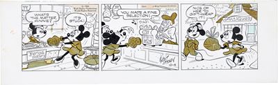 Striscia giornaliera di Mickey Mouse (matita, china e retino su cartoncino), 1966