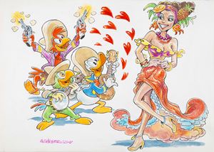 Paperino e Jos&eacute; Carioca al carnevale di Rio