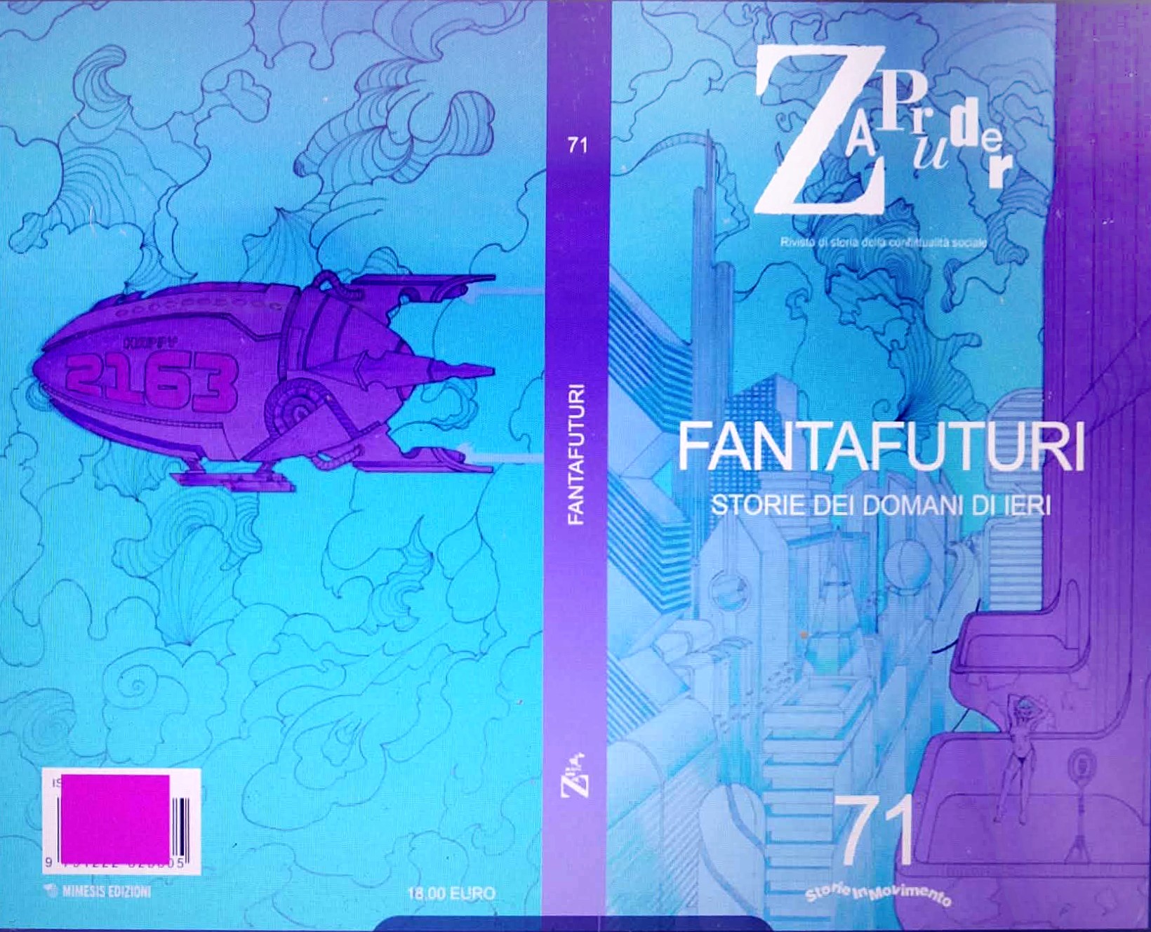 Marcello Todua - Fantafuturi: Storie dei domani di ieri (ciclo di copertina, china e pastelli su ...