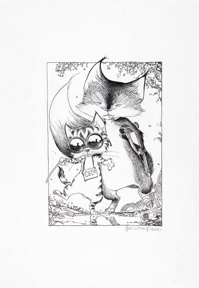 Gli Amanti (Il Gatto e la Volpe) – studio per tarocco
