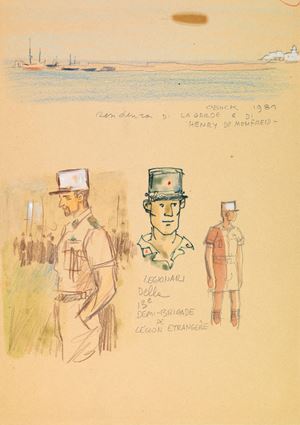 Hugo Pratt | Lot 436 - Legionari della 13e Demi-brigade de Légion étrangère | Finarte