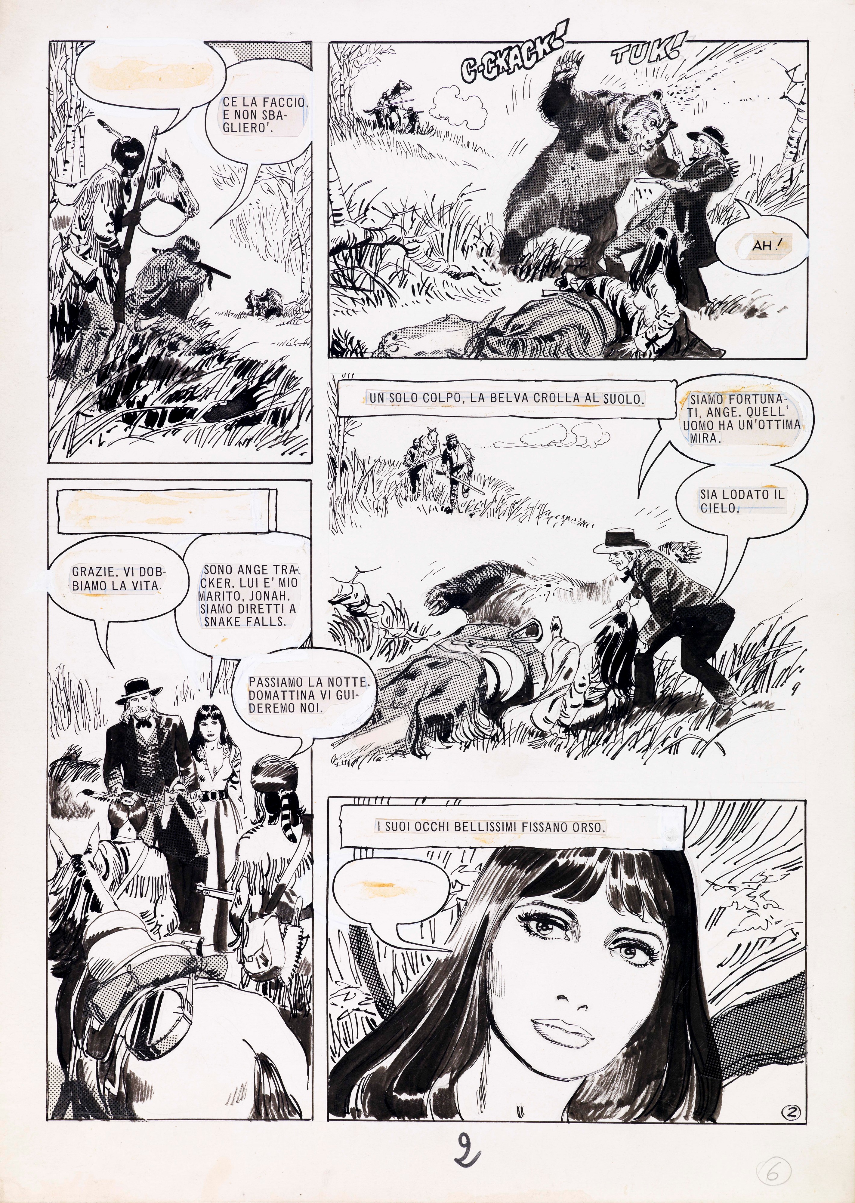 Jorge Moliterni - Watami – Ange (storia completa in 10 tavole, matita, china e retino)