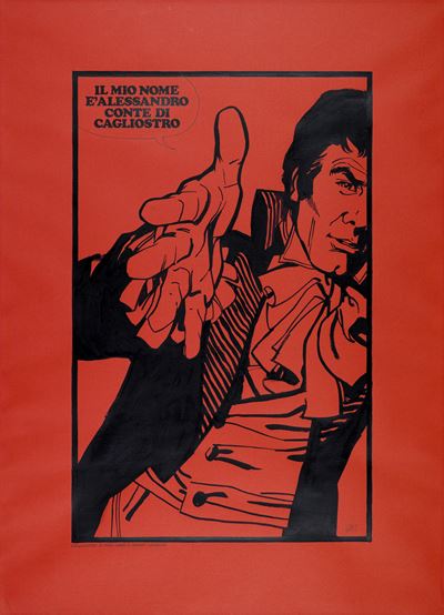 Alessandro Conte di Cagliostro (china su cartoncino rosso)