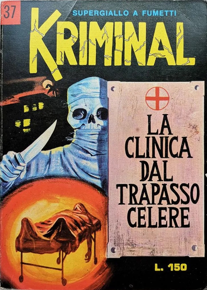 Luigi Corteggi - Kriminal – La clinica dal trapasso celere (originale di copertina)