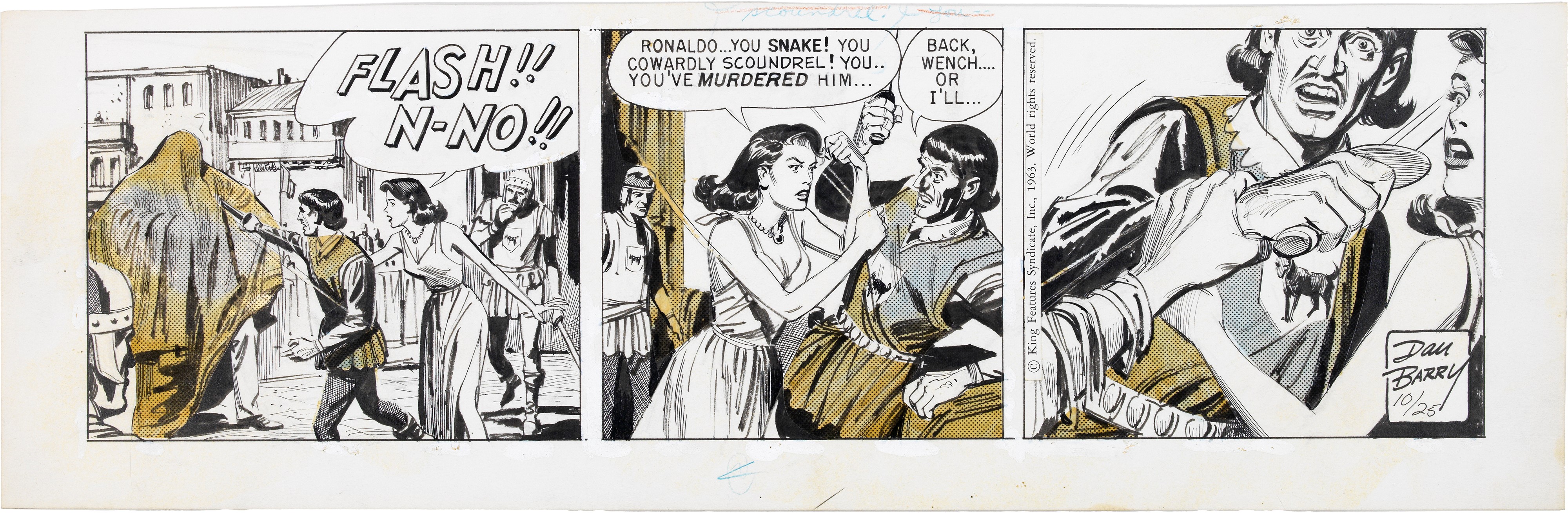 Dan Barry - Flash Gordon - The Hapless Alien (tre strisce giornaliere consecutive, 1963)