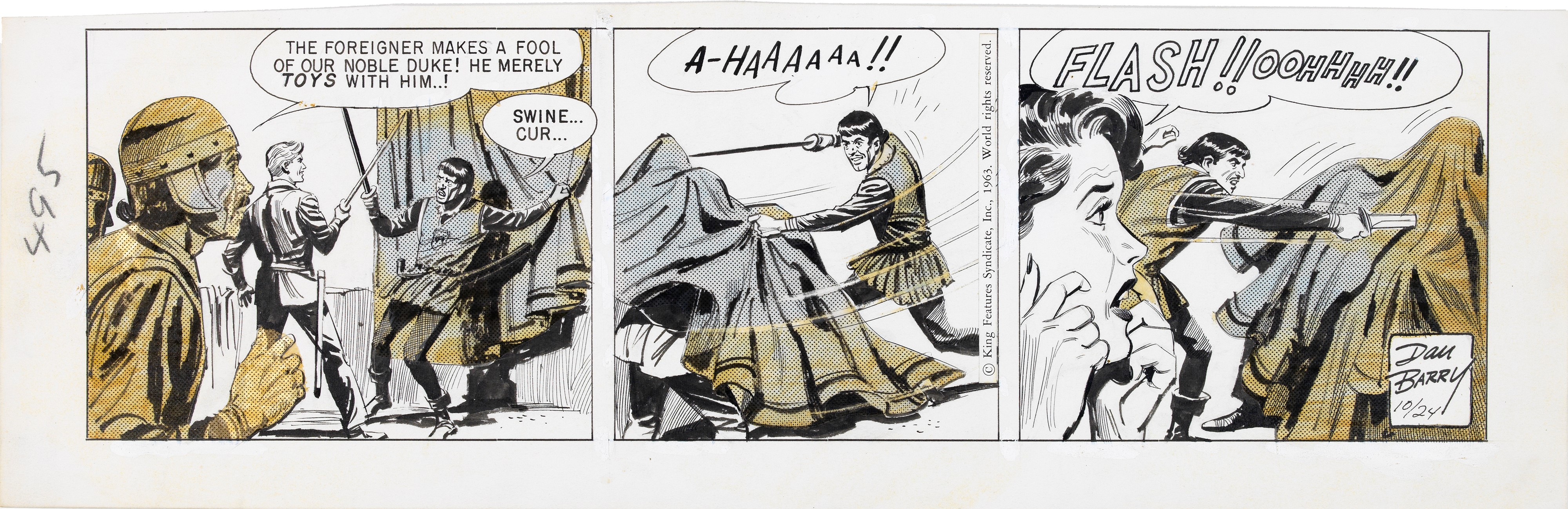 Dan Barry - Flash Gordon - The Hapless Alien (tre strisce giornaliere consecutive, 1963)