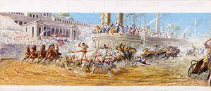 Gara di quadrighe al Circo Massimo