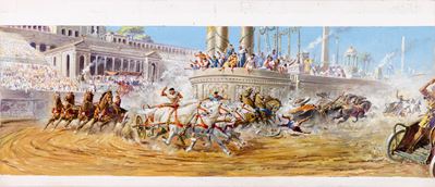 Gara di quadrighe al Circo Massimo