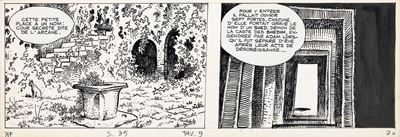 H.P. e Giuseppe Bergman (striscia) — matita e china su cartoncino, 1978