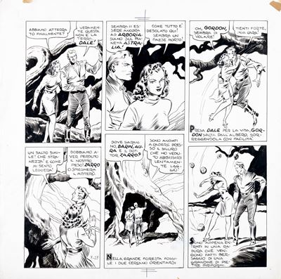 Flash Gordon - Nel mondo dei misteri (tavola originale)