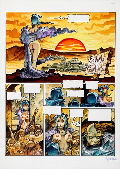 From Hell (tavola originale) — tecnica mista su cartoncino, 2007