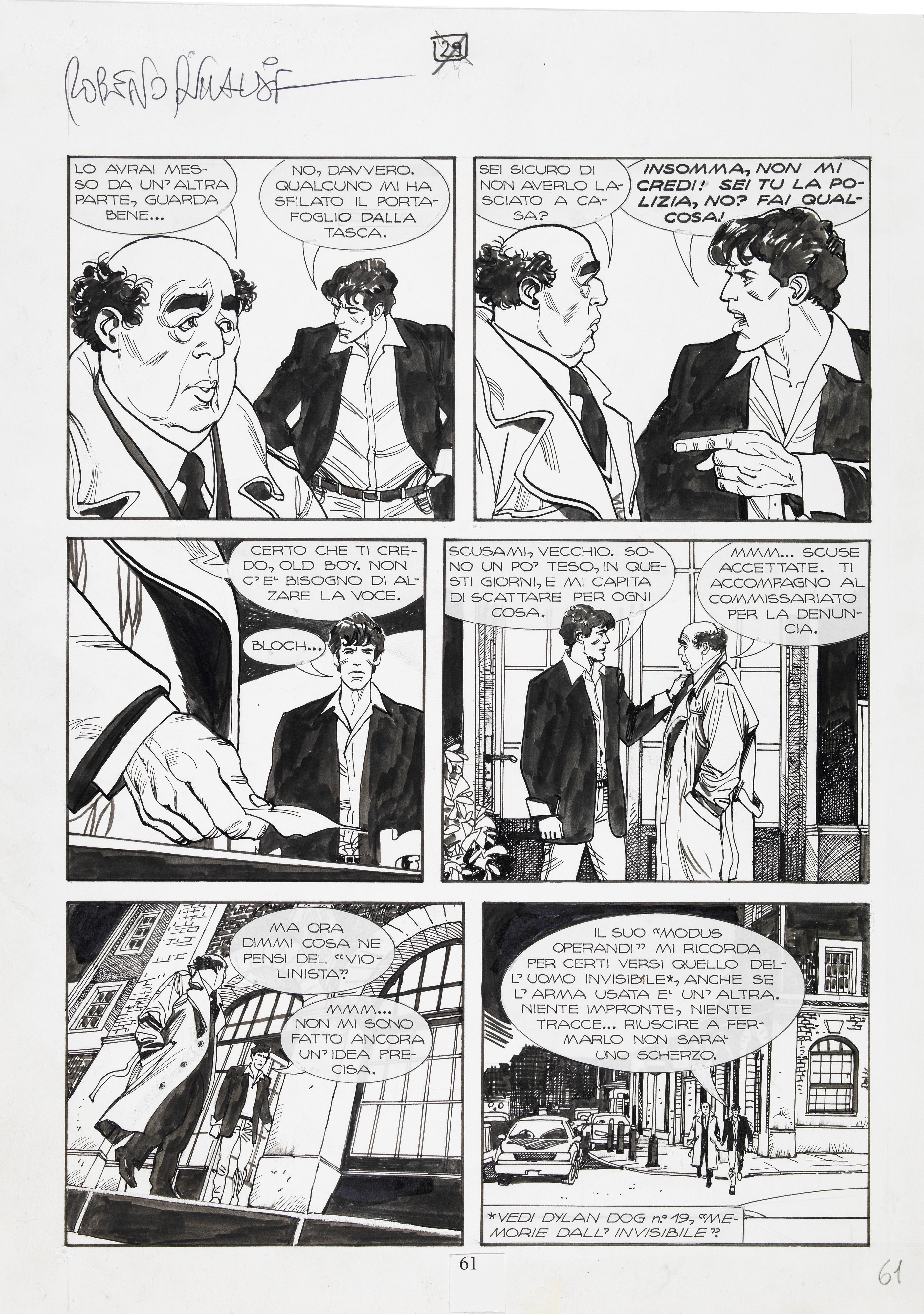 Roberto Rinaldi - Dylan Dog - Il violinista 2000 | Original Comic Arts ...