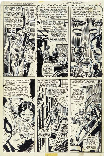The Amazing Spider-Man: Vengeance from Vietnam! (tavola originale, 1972)