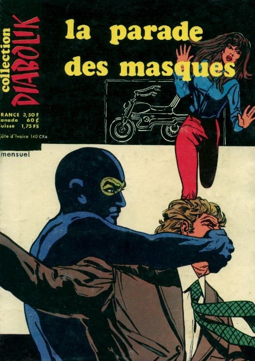 Primo Marcarini - Diabolik – La parade des masques (originale di copertina), tempera su cartoncin...