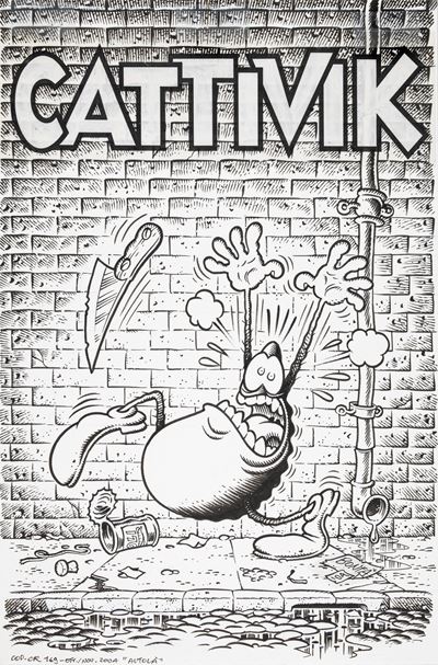 Cattivik (Originale di copertina) — matita e china su cartoncino, 2004