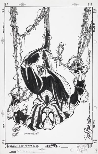Spectacular Spider-Man n. 231 — originale di copertina, matita e china su cartoncino