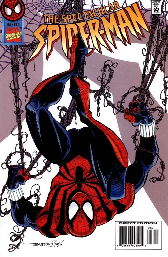 Sal Buscema - Spectacular Spider-Man n. 231 — originale di copertina, matita e china su cartoncin...