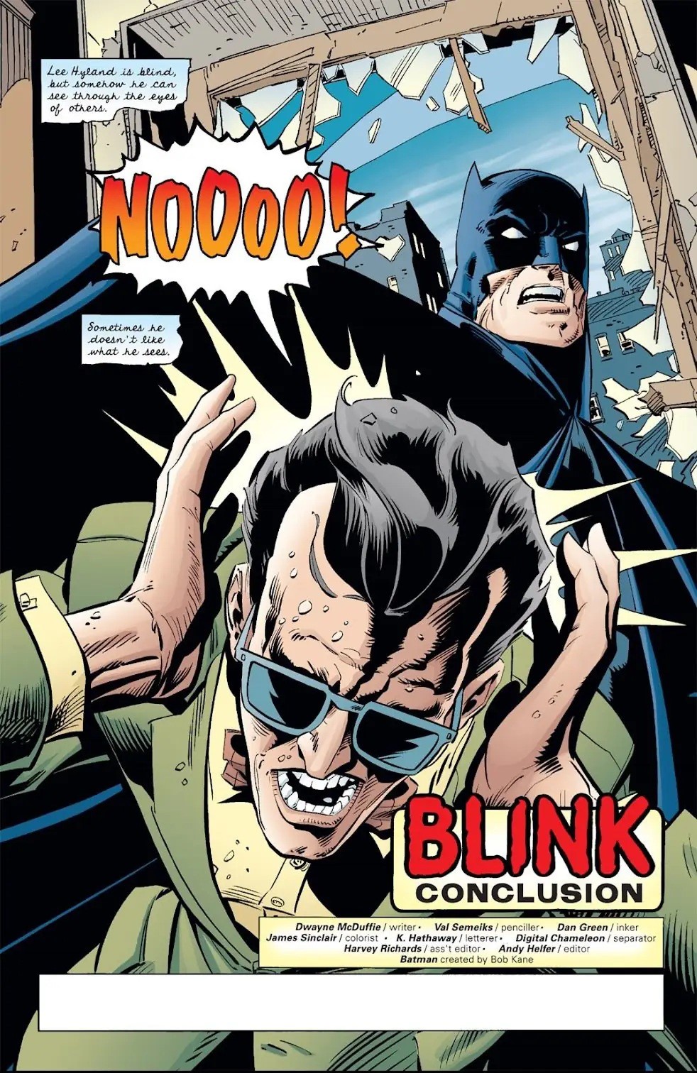 Val Semeiks - Batman: Legends of the Dark Knight - Blink (title page), matita e china su cartonci...