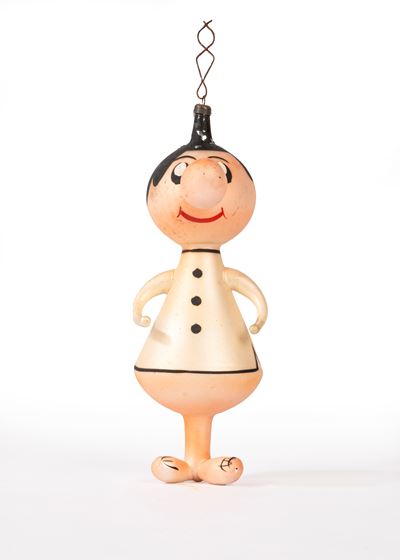 Figura decorativa per albero di Natale, vetro soffiato dipinto a mano (anni '50), ETA BETA