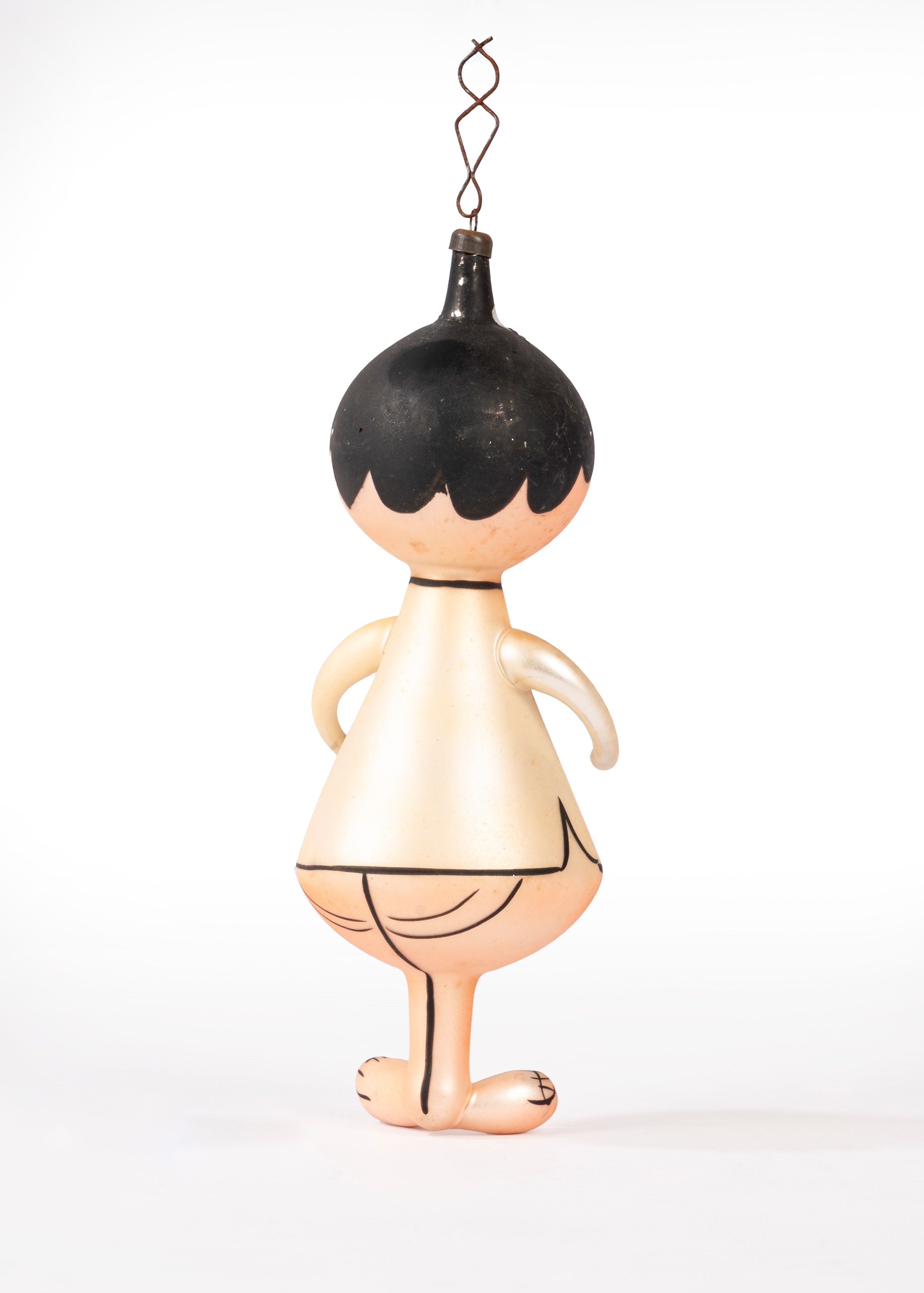 Figura decorativa per albero di Natale, vetro soffiato dipinto a mano (anni '50), ETA BETA