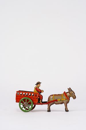 Carretto con contadino ed asinello