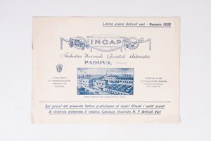 Listino prezzi Gennaio 1932