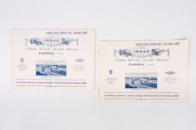 Listino prezzi, gennaio 1936