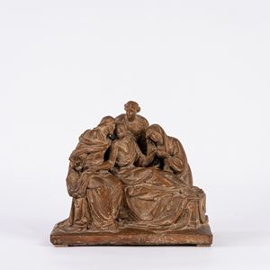 Bozzetto in terracotta raffigurante il transito di San Giuseppe