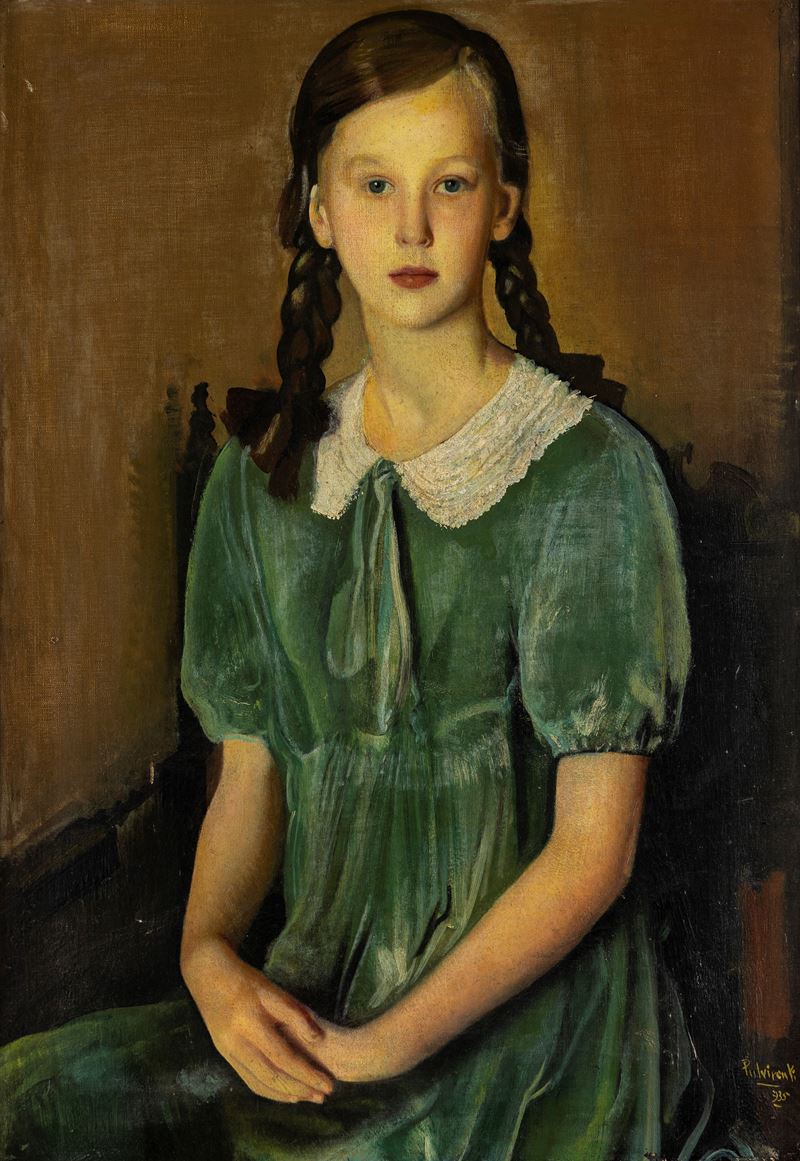 Rosario Pulvirenti - Ritratto di bambina con le trecce