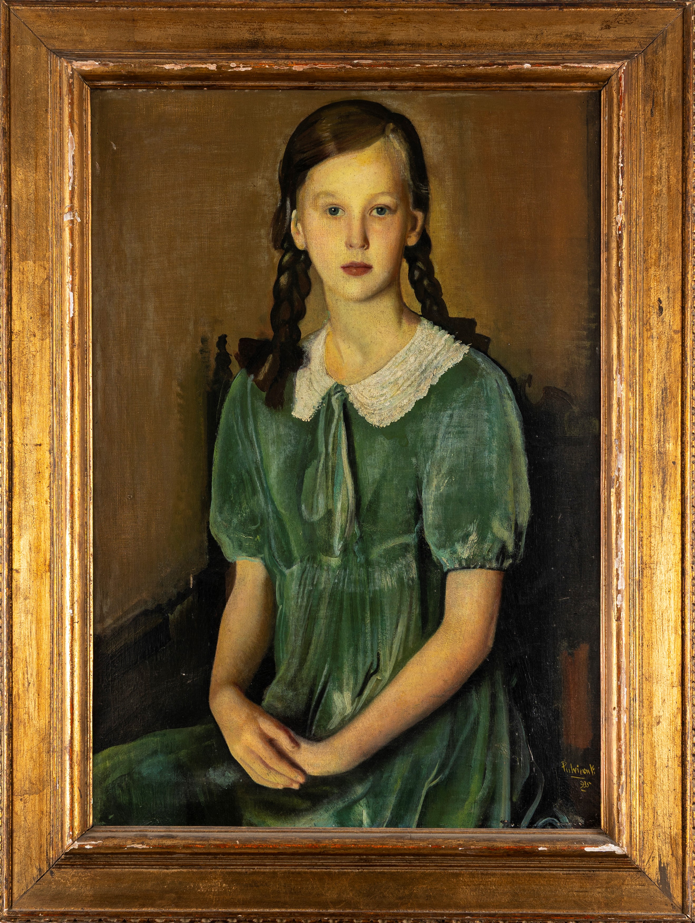 Rosario Pulvirenti - Ritratto di bambina con le trecce
