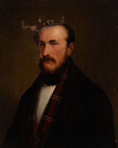 Autore del XIX secolo (1806–1891), Ritratto virile, olio su tela