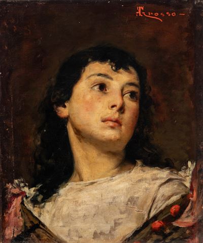 Ritratto femminile, olio su tela