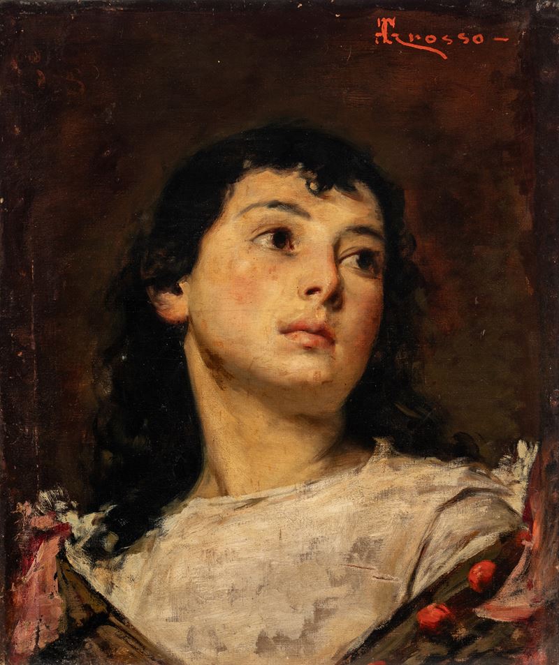 Giacomo Grosso - Ritratto femminile, olio su tela