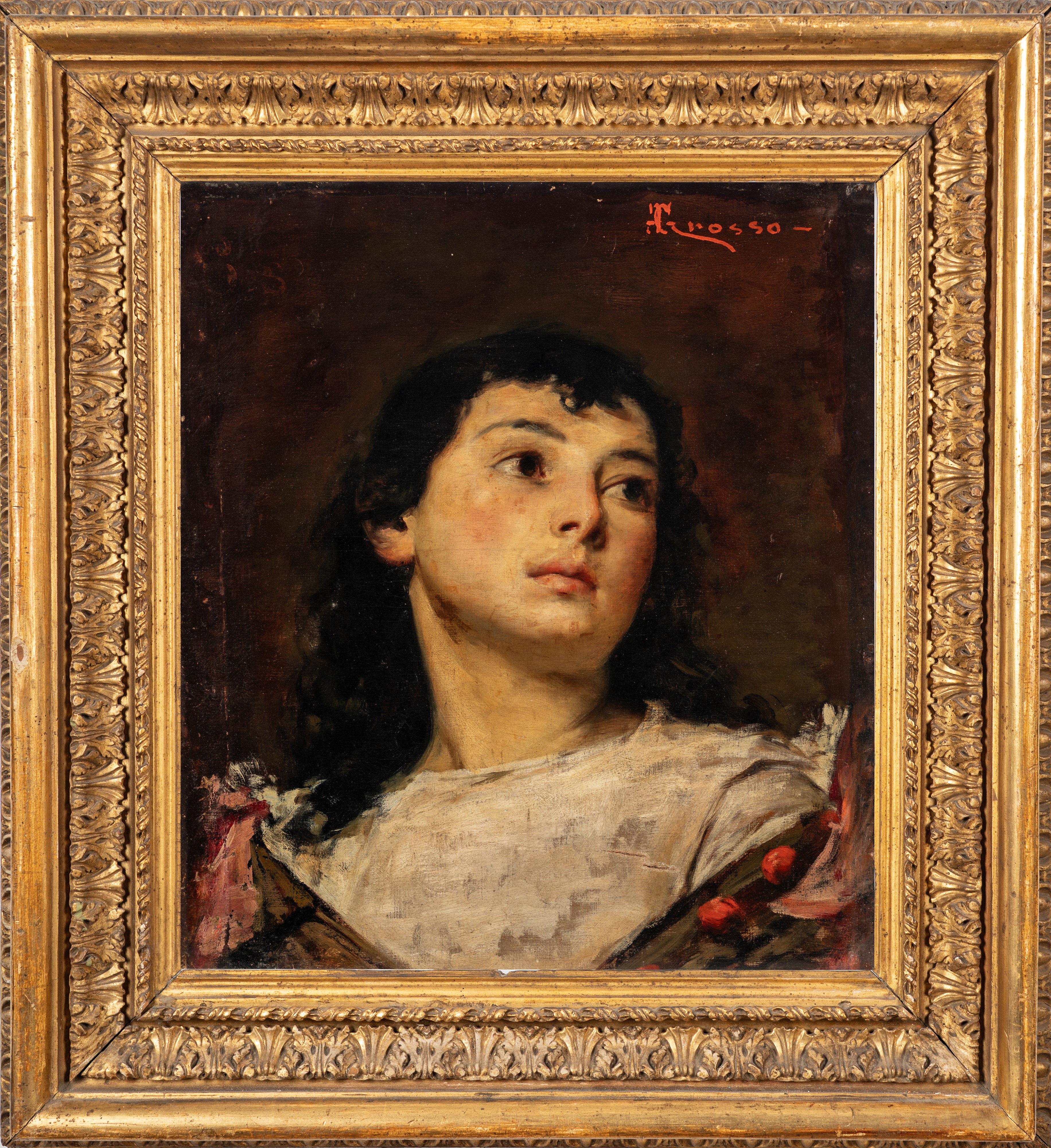 Giacomo Grosso - Ritratto femminile, olio su tela