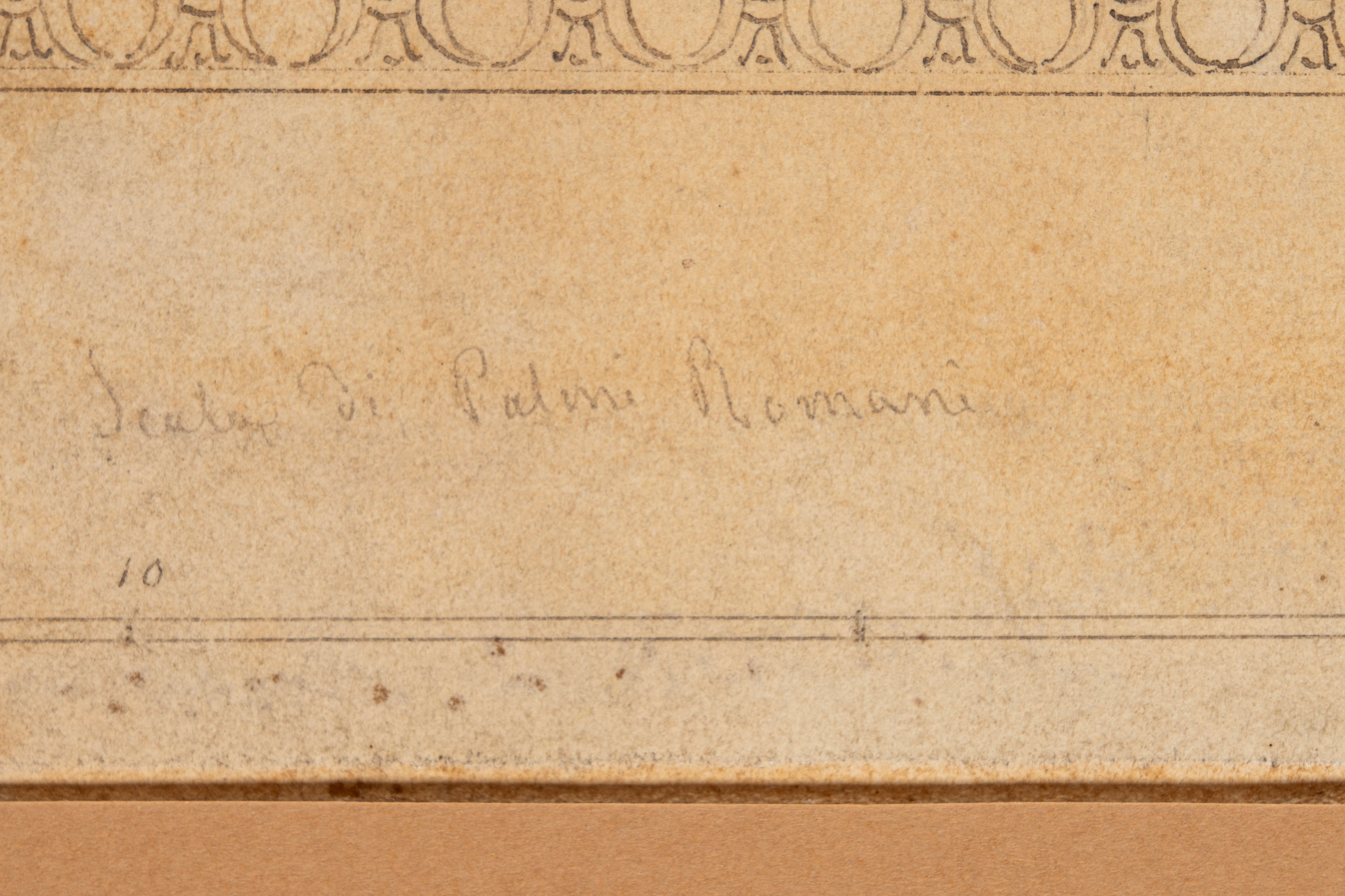 Aristide Benvenuti (scuola Romana del XIX Secolo) - Benvenuti, Studio di soffitto a lacunari con ...