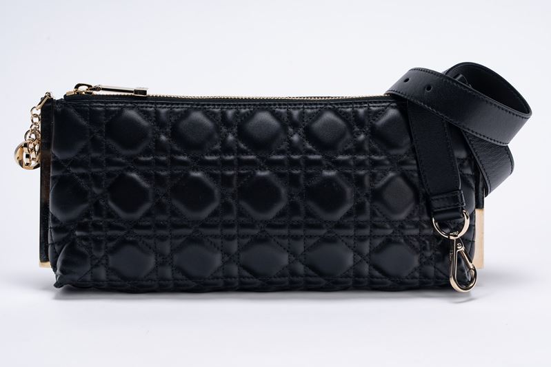 Christian Dior - Borsa Dior Club in pelle cannage nera