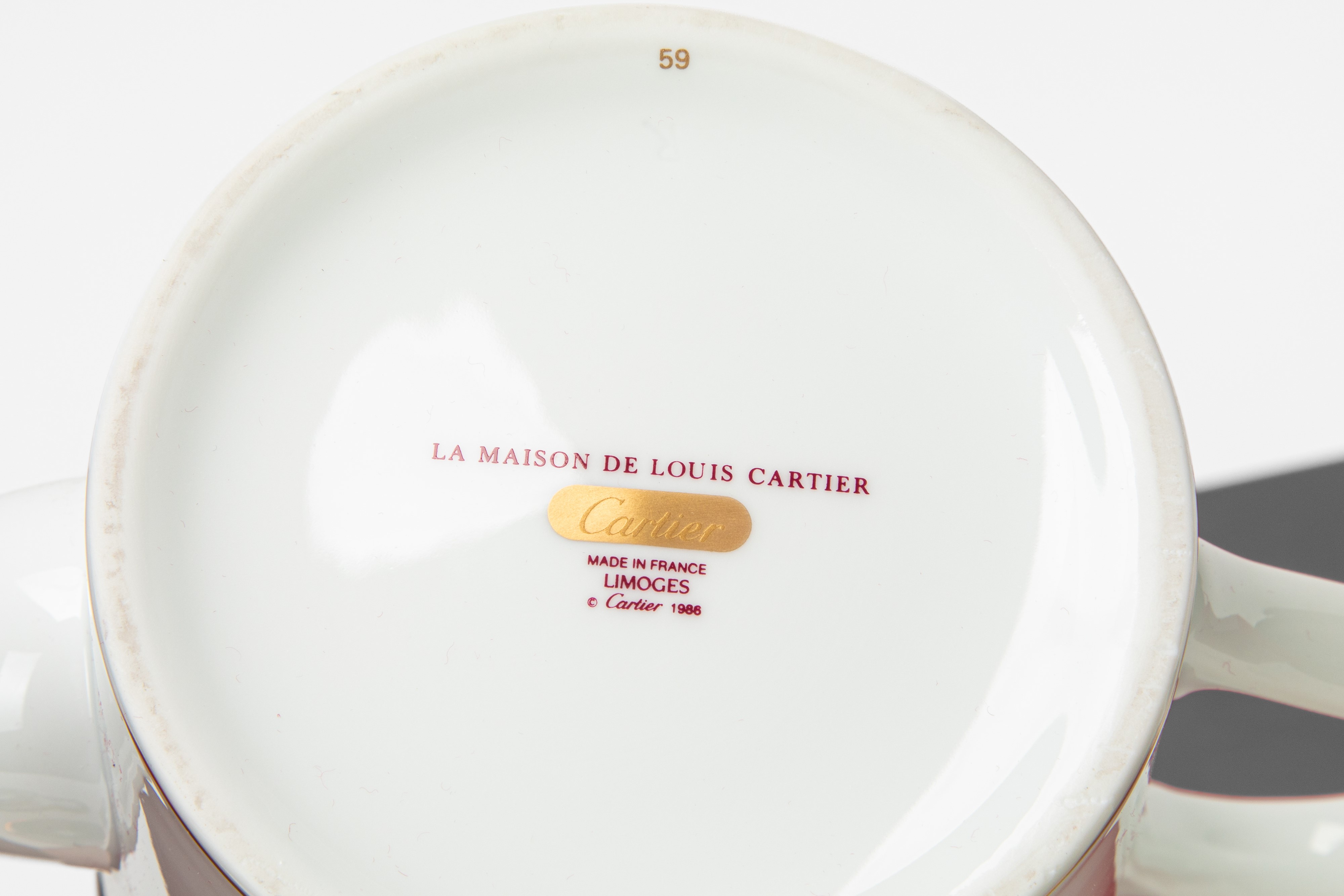 Servizio da Caffè e Tè "panthère" in Porcellana. la Maison De Louis Cartier, Limoges, Francia, 19...