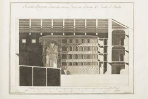 Morelli, Cosimo  - Pianta, e spaccato del nuovo teatro d'Imola