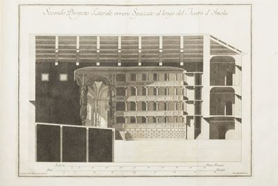 Morelli, Pianta e spaccato del nuovo teatro d'Imola