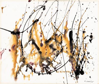 Composizione, tecnica mista su tela, 1959
