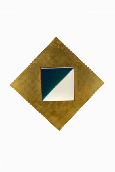 Icona ortogonale, 1991, cibachrome e oro zecchino in foglia