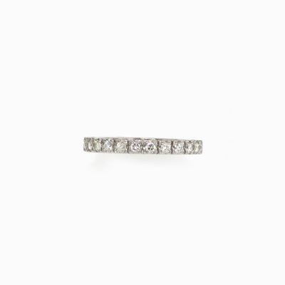 Anello a Riviere in Diamanti in Oro Bian