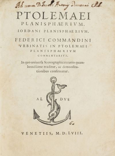 Tolomeo, Ptolemaei Planisphaerium con commentario di Federici Commandini
