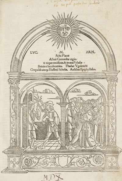 Plauto, Comoediae uiginti nuper emendatae, edizione del 1510