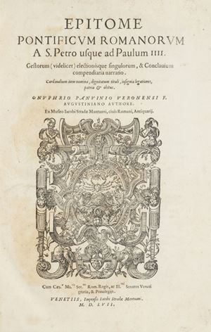 Epitome Pontificum Romanorum a S. Petro usque ad Paulum IIII