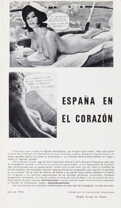 Vaneigem, España en el corazòn - Volantino bilingue (francese e spagnolo) con fotografie deturnat...