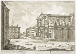 Roma - Montagu, Dominique  - Veduta dell'esterno della Basilica di S. Pietro in Vaticano. Veduta della Chiesa di S. Ignazio
