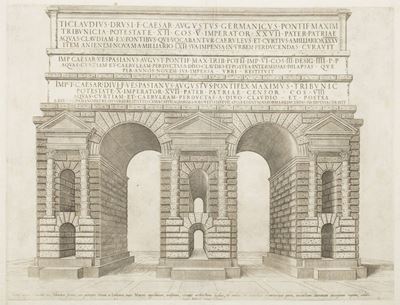 Vetris aquae Claudiae ex Tiburtino, incisione in rame, 1549