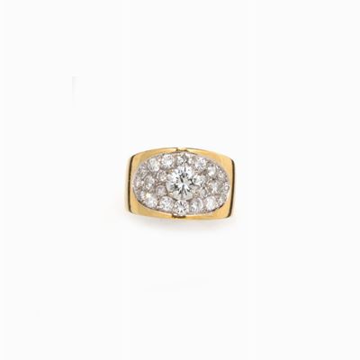 Anello in Oro e Diamanti in Oro Giallo C